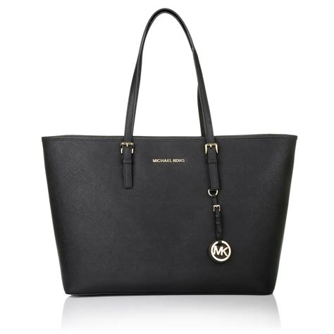 michael kors jet set travel md tz multifunction tote black|michael kors travel tote large.